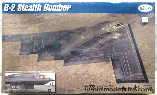 Testors 1/72 B-2 Stealth Bomber, 571 plastic model kit